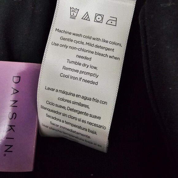 DANSKIN Womens New Active High Waist Pockets Black Stretch Workout Bike Shorts - Picture 9 of 9